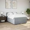 vidaXL Boxspringbett mit Matratze Hellgrau 140x200 cm Stoff 3287098 Bild 3