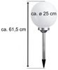 kamelshopping LED Solarleuchte Solar Kugelleuchte / Gartenkugel für Aussen mit LED Beleuchtung, LED fest integriert, Warmweiß, inkl. austauschbarem 600 mAh Akku Bild 4