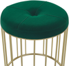 Pouf Samtstoff dunkelgrün 2er Set LUBBOCK Bild 5