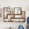 vidaXL Wandregal Wandmontiert mit Speicher Altholz 96 x 12 x 64 cm 879639 Bild 4