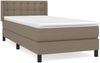 vidaXL Boxspringbett mit Matratze Taupe 90x190 cm Stoff 3129997 Bild 2