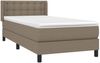 vidaXL Boxspringbett mit Matratze Taupe 90x190 cm Stoff 3129997 Bild 3