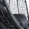 Hängesessel Polyrattan Hängekorb Rattan Hängestuhl Hängesitz Sessel Anthrazit Bild 5