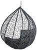 Hängesessel Polyrattan Hängekorb Rattan Hängestuhl Hängesitz Sessel Anthrazit Bild 2