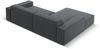 Micadoni Ecksofa Jodie 3-Sitzer Links Strukturierter Stoff Dunkelgrau Bild 4