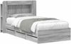 vidaXL Bettgestell mit Stauraum Grau Sonoma 75x190 cm Holzwerkstoff 3433993 Bild 2
