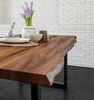 Esstisch Baumkante massiv Akazie nussbaum 120 x 80 schwarz LIAM 70104410 Bild 4