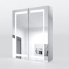 SONNI Badezimmerspiegelschrank Spiegelschrank 60 x 70 x 13 cm Edelstahl mit LED-Beleuchtung Bad IP44 Bild 4