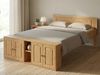 OTTO home Massivholzbett Paula, mit Türen und Ablage, Schublade optional, Landhausstil (B/T/H: 148,8/224,4/82 cm), Massive Kiefer, extra viel Stauraum im Fußteil, FSC®-zertifiziert Bild 2