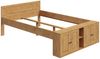 OTTO home Massivholzbett Paula, mit Türen und Ablage, Schublade optional, Landhausstil (B/T/H: 148,8/224,4/82 cm), Massive Kiefer, extra viel Stauraum im Fußteil, FSC®-zertifiziert Bild 3