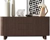 Compleo Kommode mit 3 Schubladen AKARI, Japandi Design, Nussbaum oder Kaschmir Bild 2