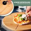 Pizzaservier-Set 3tlg aus Bambus / rundes Schneidebrett, Pizzaheber und Pizzaschneider Bild 4