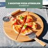 Pizzaservier-Set 3tlg aus Bambus / rundes Schneidebrett, Pizzaheber und Pizzaschneider Bild 2