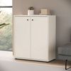 Forte TEMPRA 2 Kommode 70 80, Moderne Kommode 2-türig, Schlafzimmer, Wohnzimmer, Büro, Holzwerkstoff, Kaschmir|Beige, 73,7 cm breit x 85,5 cm hoch x 34,8 cm tief Bild 2