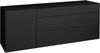 Maeusbacher Imola Lowboard anthrazit matt lack / glas anthrazit glanz BxHxT: 169 x 63 x 42 cm Bild 3