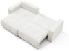 Ecksofa Sofa mit Schlaffunktion AUGUSTO in Stoff Wind Creme Ottomane Links Bild 2