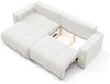 Ecksofa Sofa mit Schlaffunktion AUGUSTO in Stoff Wind Creme Ottomane Links Bild 3