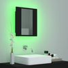 LED Spiegelschrank, Badezimmerschrank Schwarz 40x12x45 cm Acryl Bild 4