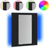 LED Spiegelschrank, Badezimmerschrank Schwarz 40x12x45 cm Acryl Bild 2