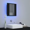 LED Spiegelschrank, Badezimmerschrank Schwarz 40x12x45 cm Acryl Bild 3