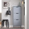 SoBuy FSR151-H-HG Schuhschrank, MDF, Lackiert, Hellgrau, 50 x 129 x 19 cm Bild 2