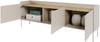 Selsey 'Tovi' TV-Schrank 3-türig, 175 cm, Kaschmirgrau / Holzoptik Eiche Bild 4