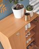Design Schuhschrank NIMES modern Holz Buche 12 Paar Schuhe 4 Fächer 2 Türen, Schuhregal 60 x 90 x 35 cm platzsparend, Schuhkommode Flurschrank mit Ablage Bild 5
