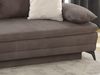 Dauer-Schlafsofa 202 cm Couch mit Topper Bettkasten Wellenunterfederung in Braun Bild 4