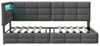 Gdood Polsterbett Doppelbett Daybett Tagesbett LED (Mit Steckdose & USB & TYPE-C, Hydraulisch hebbarer Stauraum, Geeignet für Jungen und Mädchen), Schlafsofa, Mit LED-Beleuchtung, Ladefunktion, Leinen, 90x200 cm Bild 4
