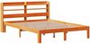 vidaXL Massivholzbett ohne Matratze Wachsbraun 135x190 cm Kiefernholz 3306801 Bild 3