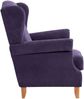 Ohrensessel Katria Bezug Veloursstoff Buche natur / violett 22848 Bild 2