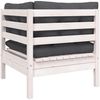 vidaXL Gartensofa 2-Sitzer mit Kissen in Weiß Massivholz Kiefer 806647 Bild 4