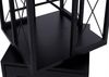 Bücherregal HWC-P13, Standregal Drehregal, Rollen drehbar Tür, Metall Industrial Melamin MVG 162x40x42cm ~ schwarz Bild 5