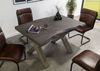 Baumtisch Mango 140x90x77 grau lackiert / X-Beine silber matt FREEFORM 5 Bild 2