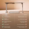 Desktronic HomePro Elektrisch höhenverstellbarer Schreibtisch 200x80 cm Massive Walnuss/Grau mit Memory-Funktion, Anti-Kollisions Technologie, USB-A und USB-C-Ladeanschlüssen Bild 5