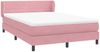 vidaXL Boxspringbett mit Matratze Rosa 160x210 cm Samt 3317618 Bild 4