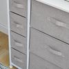 SVITA Sideboard ARI, Metall-Regal, Sideboard, Kommode, Stoffschubladen, Weiß/Hellgrau Bild 3