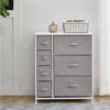 SVITA Sideboard ARI, Metall-Regal, Sideboard, Kommode, Stoffschubladen, Weiß/Hellgrau Bild 2