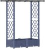 vidaXL Hochbeet mit Rankgitter und Dach Grau 122,5 x 40 x 121 cm PP 42032563 Bild 2