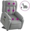 vidaXL Elektrischer Massagesessel mit Aufstehhilfe Hellgrau Stoff 3205352 Bild 2