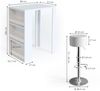 Bartisch-Set Weiß 57 x 80 cm mit 2 Barhockern Vicco Bild 3