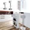 Bartisch-Set Weiß 57 x 80 cm mit 2 Barhockern Vicco Bild 2