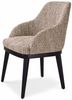 Casa Padrino Luxus Esszimmer Stuhl mit Armlehnen Beige / Schwarz H. 79 cm - Esszimmer Möbel Bild 3