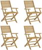 vidaXL Gartenstühle 4 Stk. Klappbar 54,5x61,5x86,5cm Massivholz Akazie 365738 Bild 2