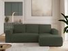 Ecksofa mit Schlaffunktion, Bettkasten und losen Kissen für das Wohnzimmer - TRENTINO - Grün Boucle - rechts Bild 3