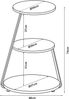 Beistelltisch Sipoo 74x46x37cm Marmoroptik Weiß [en. casa] Bild 2