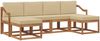 vidaXL Outdoor-Sofagarnitur 6 pcs Natur und Beige Holzwerkstoff 3366796 Bild 2