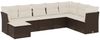 vidaXL 8-tlg. Garten-Sofagarnitur mit Kissen Braun Poly Rattan 3218053 Bild 2