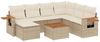 vidaXL 8-tlg. Garten-Sofagarnitur mit Kissen Beige Poly Rattan 3227052 Bild 2
