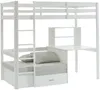 Vente-unique - GOLIATH Bett Holz, PlatteHolz, Platte Weiß - B 96,8 cm x H 178,8 cm x L 207,8 cm Bild 4